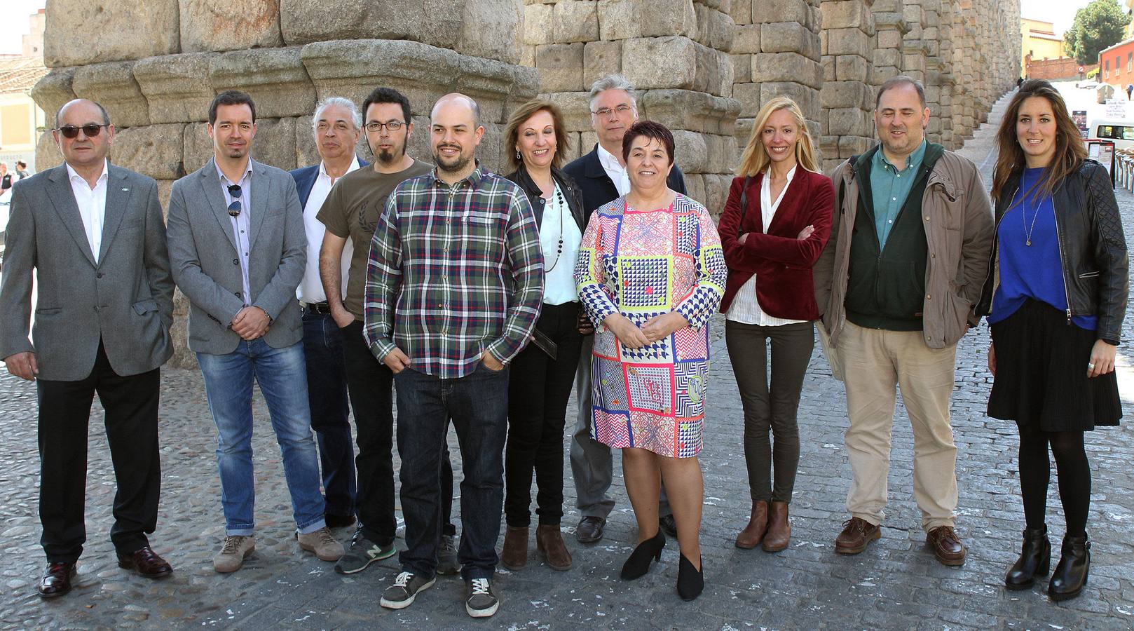 Foto de familia de las once candidaturas que se presentan por la capital segoviana.