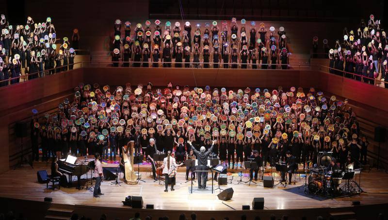 El  escenario del Miguel Delibes, durante uno de los conciertos de la quinta edición de Cantania. 