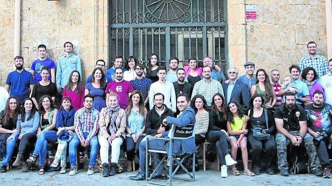 Equipo de rodaje de la película inspirada en la santa Soledad Torres Acosta. 