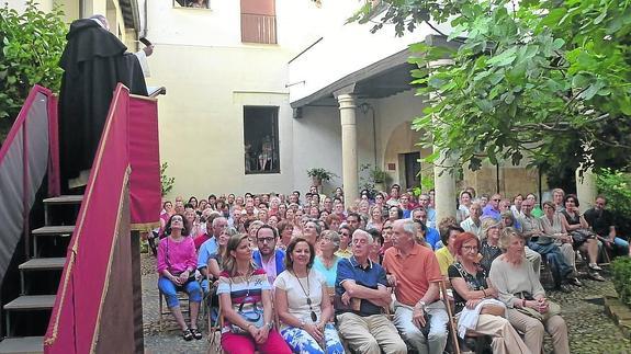 Un momento de la actuación en la Casa de Santa Teresa. 