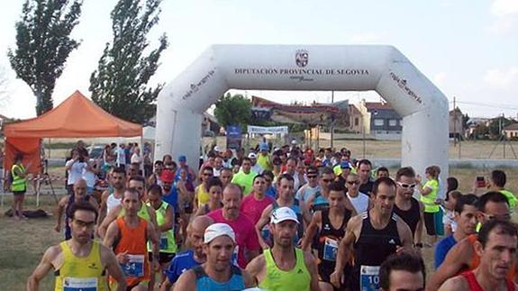 Momento de la salida de la cita de Fuenterrebollo. 