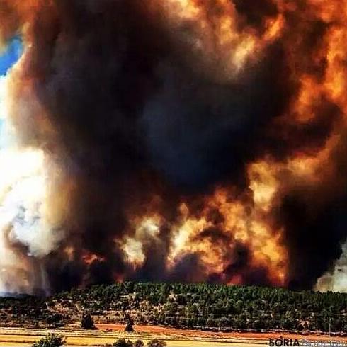 El lugar del incendio.