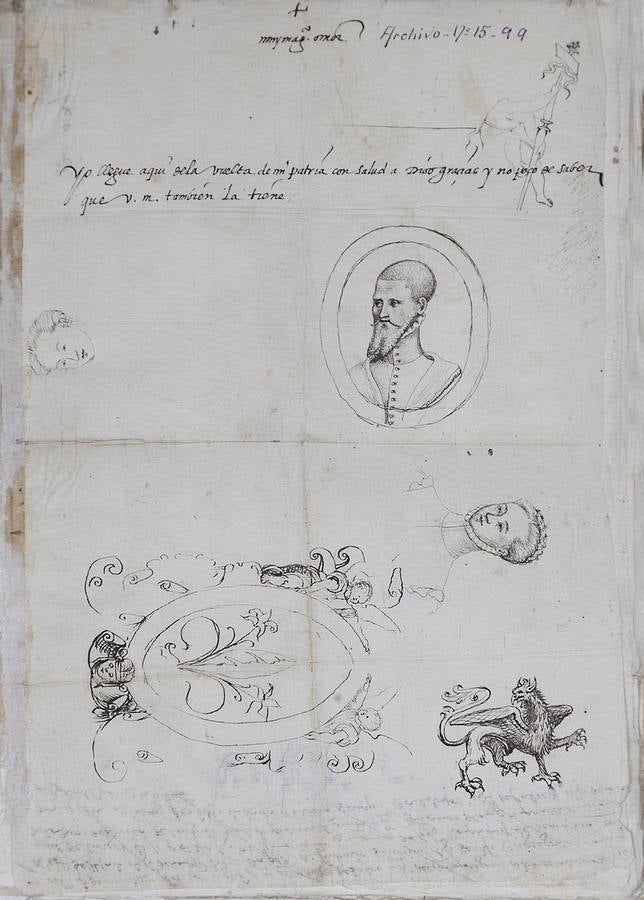 Dibujos de las hermanas en una de las cartas familiares 