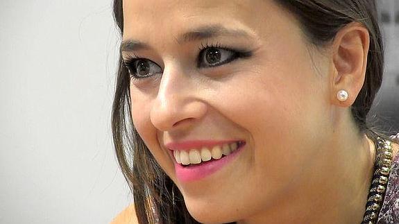 Gemma Villarroel, en un instante de la entrevista.