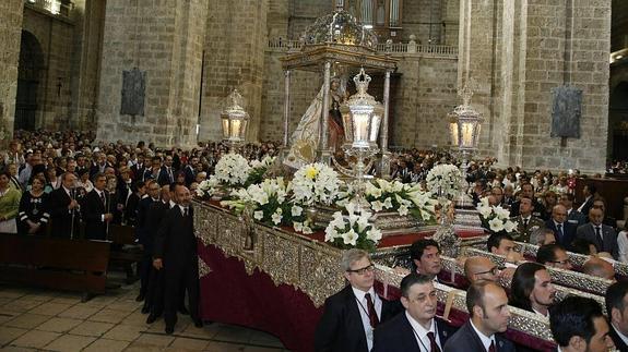 Imagen de la patrona en la Catedral.