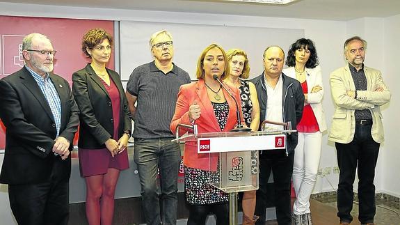 Los ediles del PSOE. 