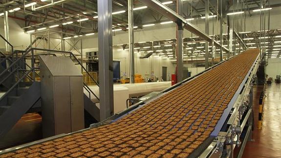 Instalaciones de la segunda factoría de Gullón en Aguilar de Campo, la planta VIDA, recientemente inaugurada por la empresa galletera. EL NORTE