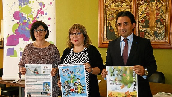 Alicia Hernanz, Sonia Martín y Miguel Ángel López, este jueves en la presentación. 