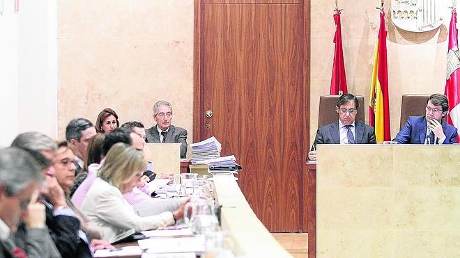 Imagen de uno de los últimos plenos celebrados en el Ayuntamiento de Salamanca. 
