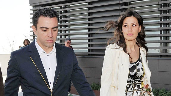 Xavi Hernández y Nuria Cunillera. 