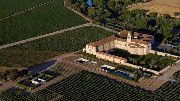 Foto aerea de la finca donde se asienta Abadía de Retuerta.