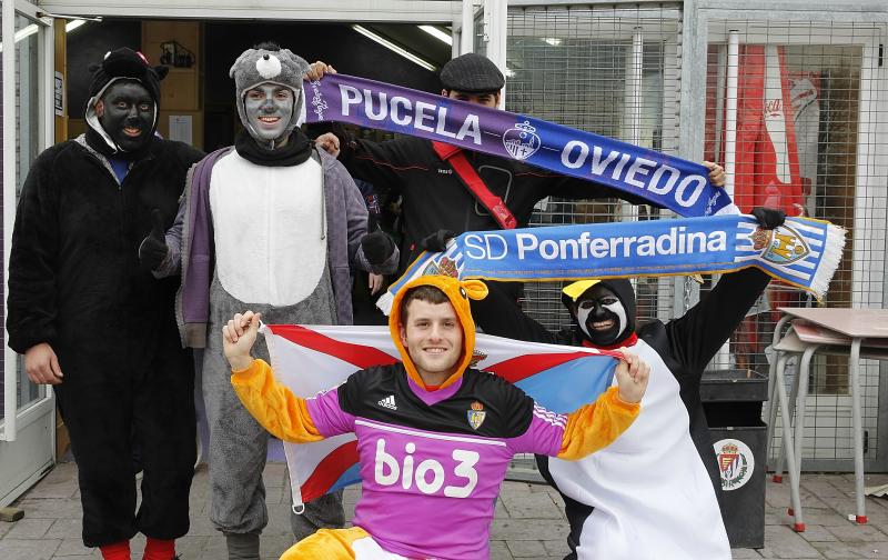 Víctor, Néstor, Rubén y Jimmy, trabajadores bercianos de Renault en Villamuriel, se acercaron a Zorrilla para apoyar a su equipo. RAMON GOMEZ