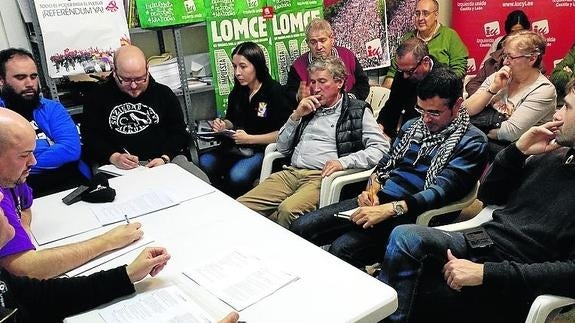 Asamblea de IU de Segovia celebrada este sábado. 