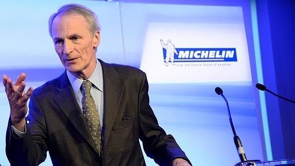 El presidente de Michelin, Jean-Dominique Senard, en la presentación de los resultados de la empresa. 