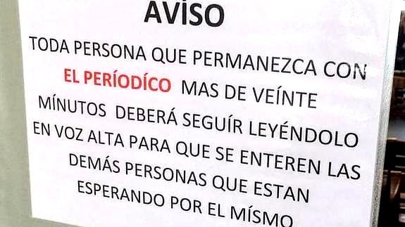 El cartel en cuestión.