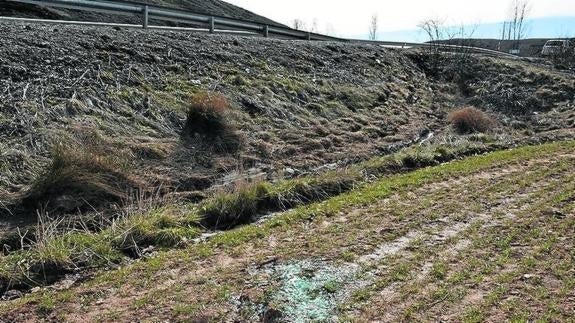 Lugar del accidente de Castrejón.