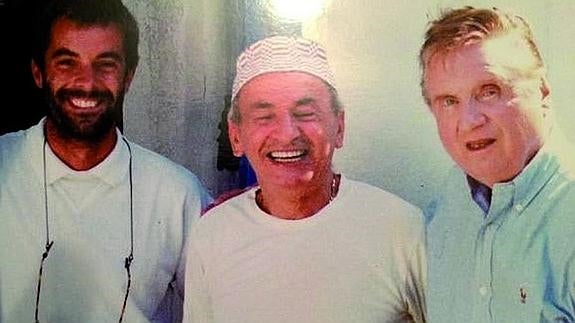 La única foto conocida en la que se ve al pintor (a la derecha) con el ingeniero español (a la izquierda).