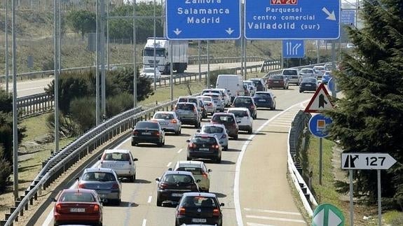 Tráfico denso en la A-62.