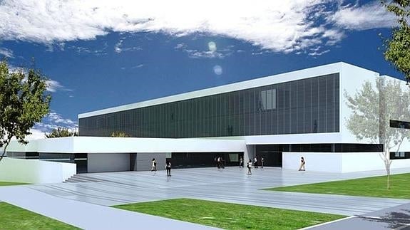 Imagen virtual de la entrada principal del futuro Palacio de Justicia. Gira de arquitectos y Fuster Arquitectos