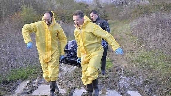 Traslado del cuerpo al Anatómico Forense para su identificación