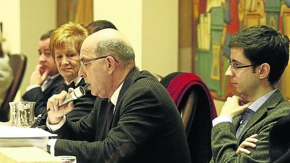 Concejales del Grupo Socialista durante uno de los últimos plenos municipales. 