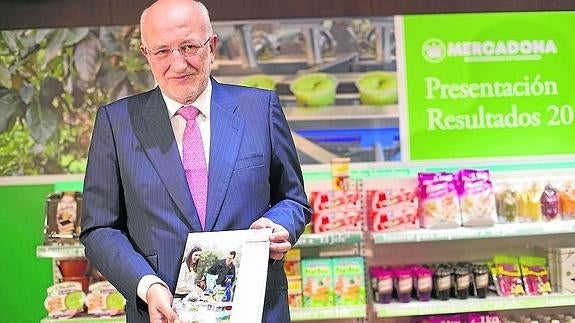 Juan Roig, presidente de Mercadona, en la rueda de prensa de presentación de resultados. 
