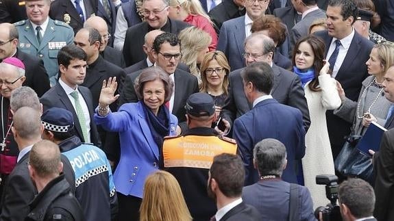 Doña Sofía inaugura Las Edades del Hombre en Toro y disfruta con las piezas de la muestra