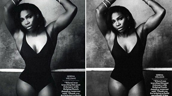 Serena Williams también pasa por el Photoshop