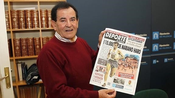 Mariano Haro durante la presentacion de la II carrera de los 10.000 metros que lleva su nombre. 