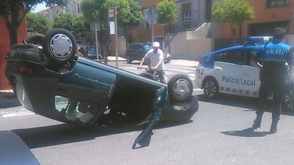 Imagen del vehículo tras el accidente
