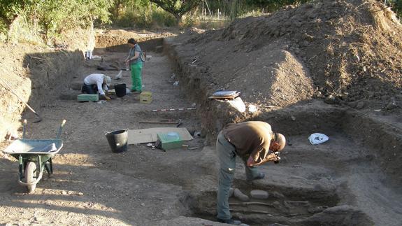 Tumbas halladas en Herrera de Pisuerga. El Norte