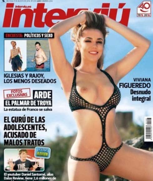 Vivi Figueroa, en la portada de 'Interviú'. 