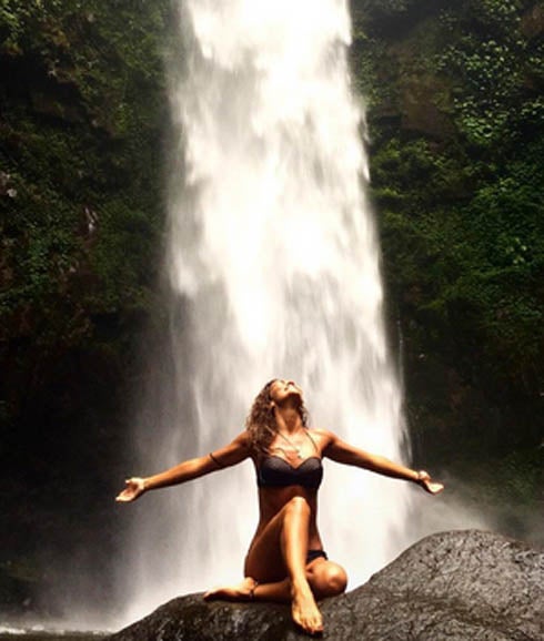 Lara Álvarez, en Bali. 