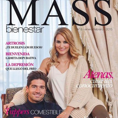 Alba y Javier compartieron en 2015 la portada de 'Mass Bienestar'. 