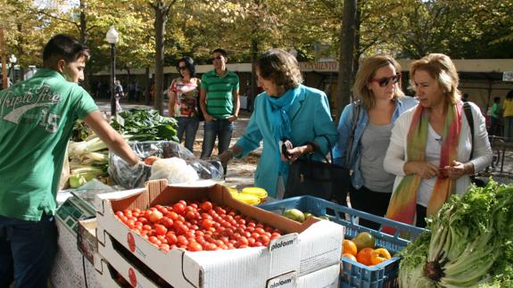 Uno de los puestos del Mercado de Productos Ecológicos del año pasado. M. Rico