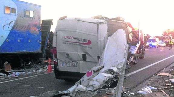 Imagen de la furgoneta que participó en el accidente.