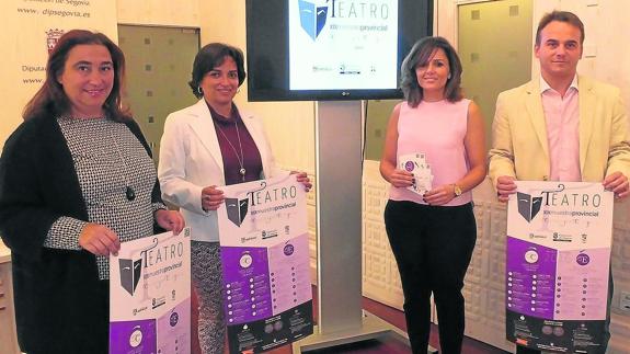 De izquierda a derecha, Concepción Rubio, Alicia Palomo, Sara Dueñas y Máximo San Macario. 