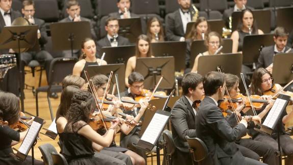 La Orquesta Sinfónica de Valladolid, en un concierto en el Auditorio Miguel Delibes.