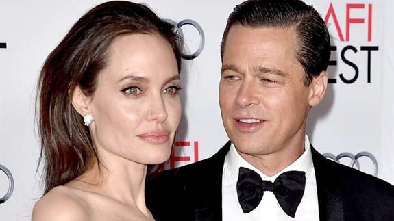 Angelina Jolie con Brad Pitt.