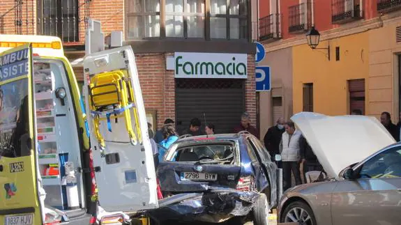 Los dos coches implicados en el siniestro. 