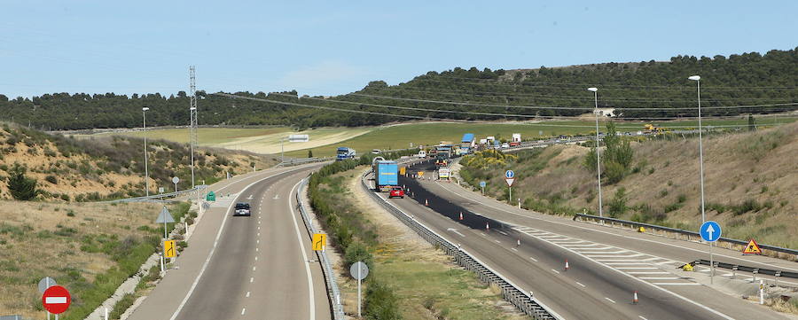 Autovía del Duero en los alrededores de Valladolid capital. 