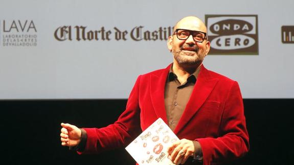 El actor y director José Corbacho, en la presentación del ciclo 'Cine&Vino'.
