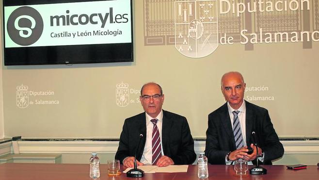 Manuel Rufino García y Juan Carlos Martín presentaron ayer una nueva campaña micológica. 