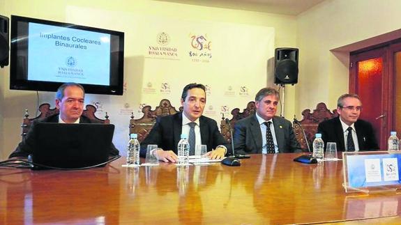 Enrique López Poveda, Juan Manuel Corchado, Julio Rodrigo Dacosta y Ángel F. Porteros.