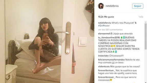Natalia Ferviú y su foto más sexy, publicada en Instagram