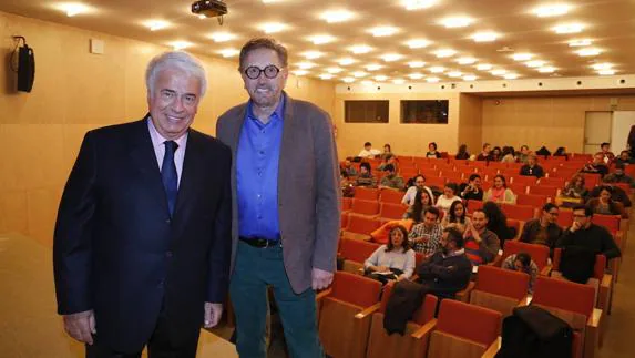 José Manuel de la Sota, poco antes de dar su conferencia en Salamanca.