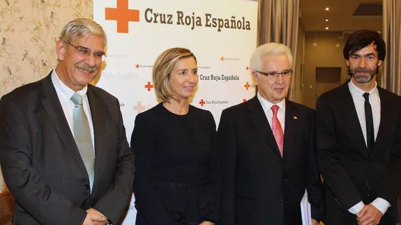 Francisco Babín (i), Alicia García, José Varela y José Luis Montero, en la apertura de las jornadas.