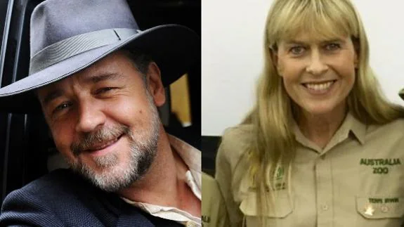 Rossell Crowe y Terri Irwin. 