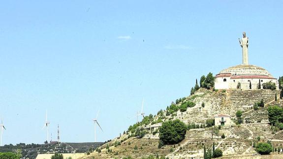 Parte baja de la ladera del cerro del Otero, en donde se produjo el hallazgo de los restos paleontológicos. 
