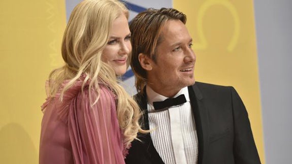 Nicole Kidman y su marido Keith Urban. 